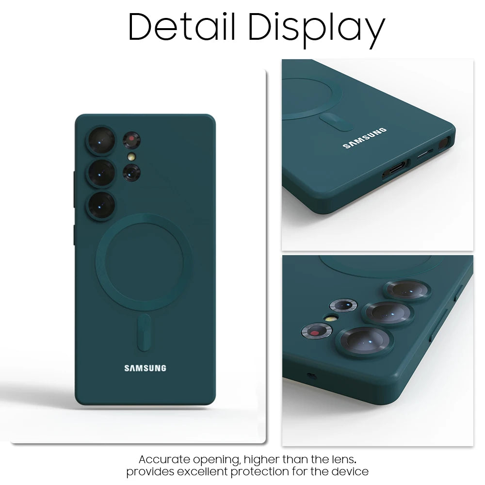 For Samsung Galaxy S25 S24 S23 S22 S21 Note10 Plus S20 FE Note20 Ultra 5G Magnetic Case Shockproof Protective Back Cover Funda