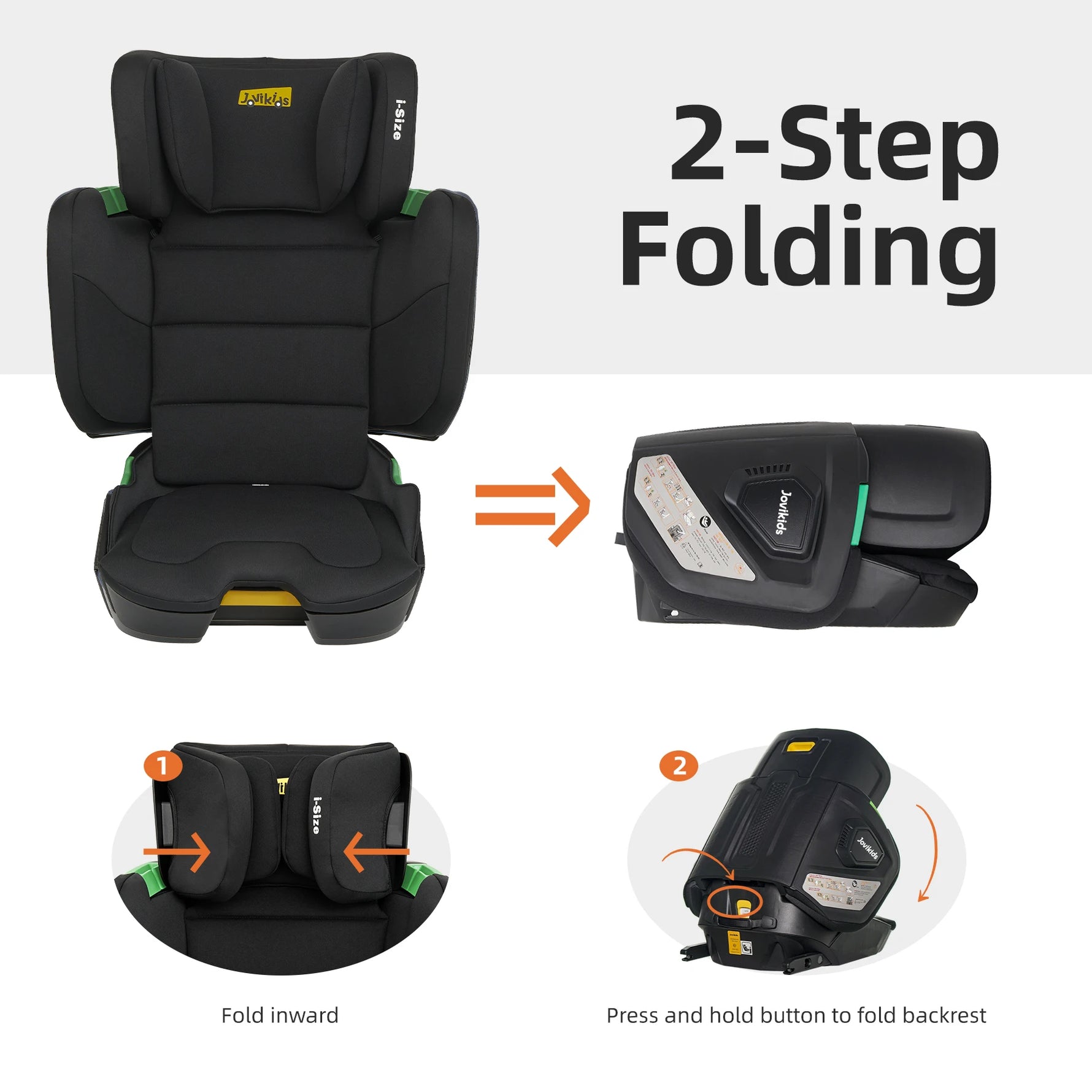 Jovikids Rober Portable Highback Baby Car Seat Booster i-Size 100-150cm