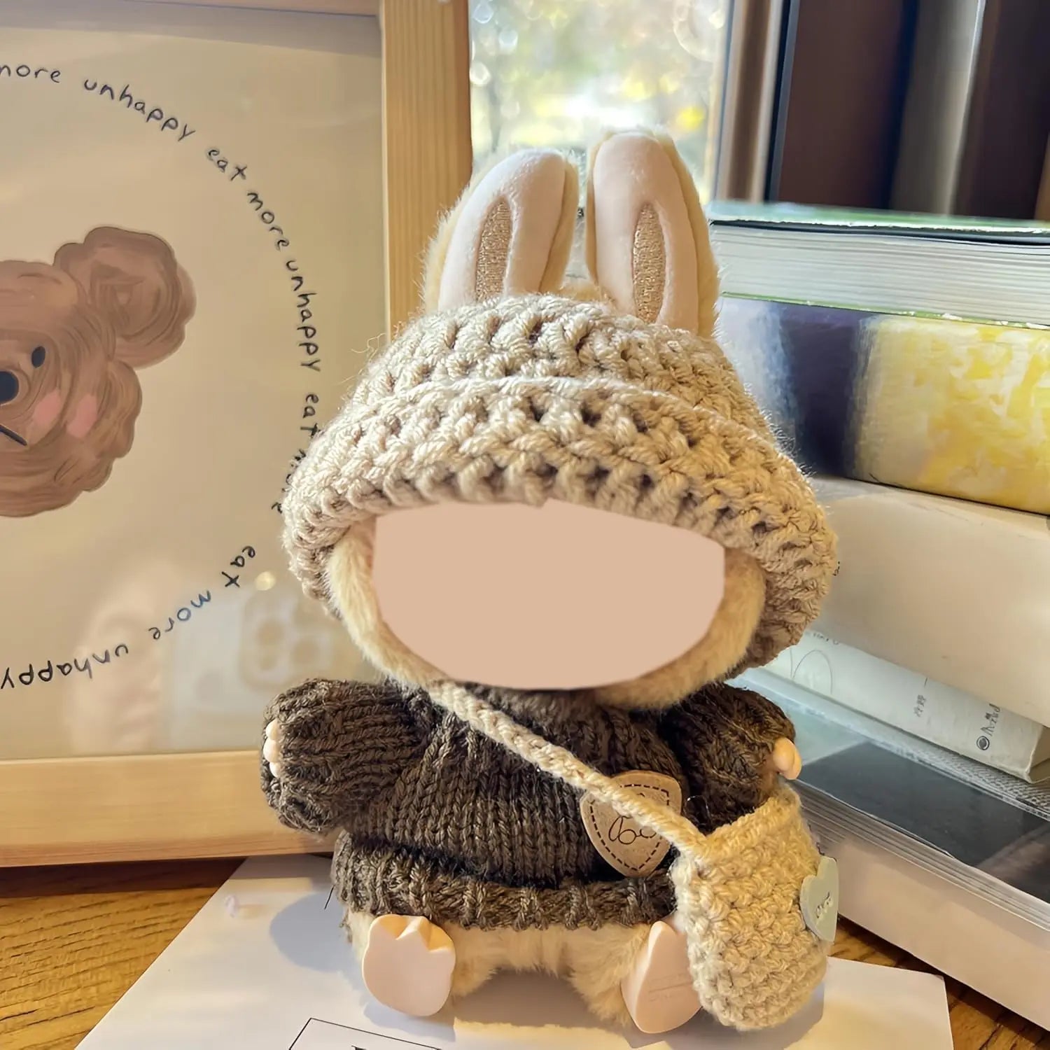 Mini Plush Doll'S Clothes Outfit Accessories For Korea Kpop Exo Labubu V1 V2 Idol Dolls Goose Dinosaur Macaron Clothing Gift