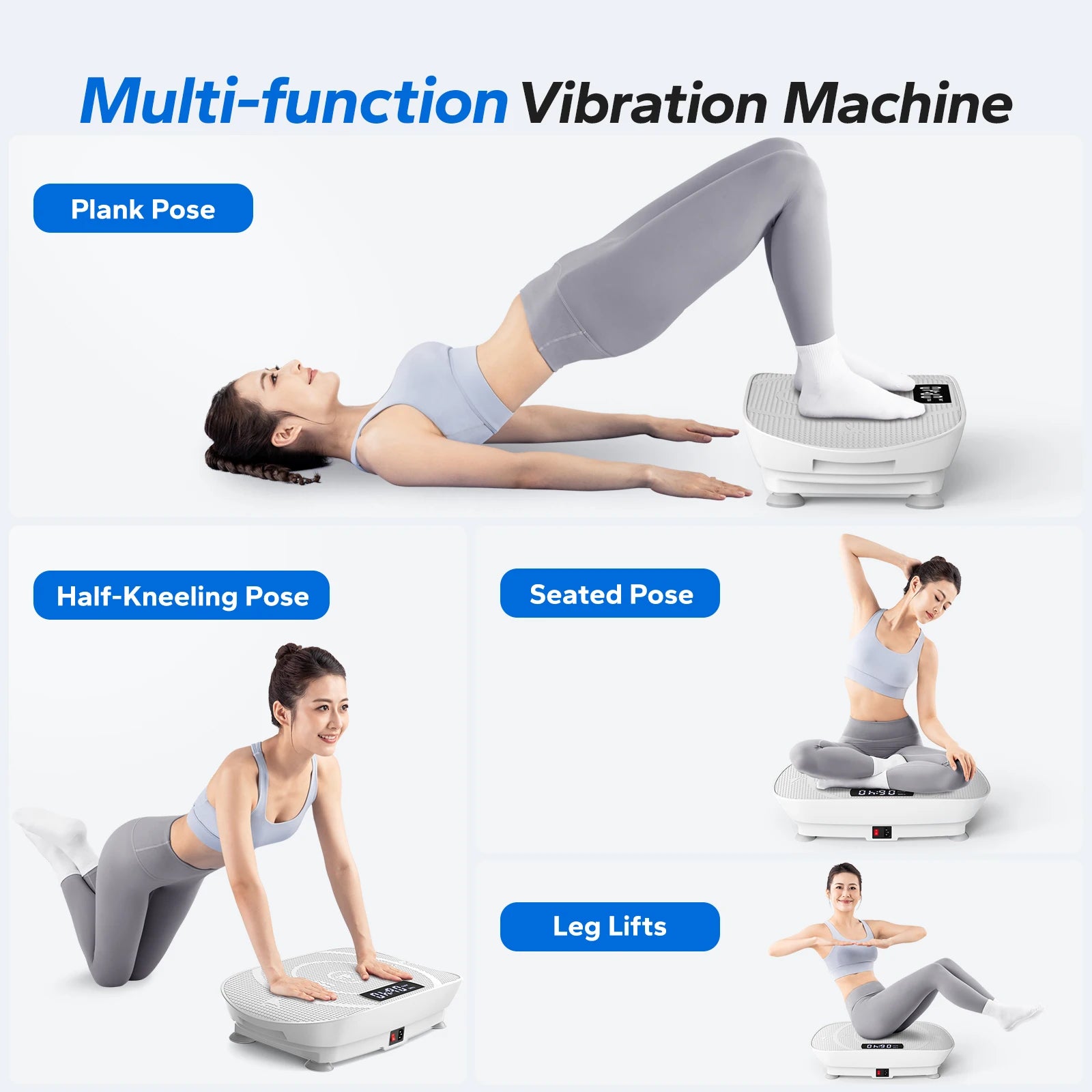 MERACH Vibration Plate Device Powered Vibration Platform for Full Body Training Fat Burning&Muscle Building Weight Loss&Shaping