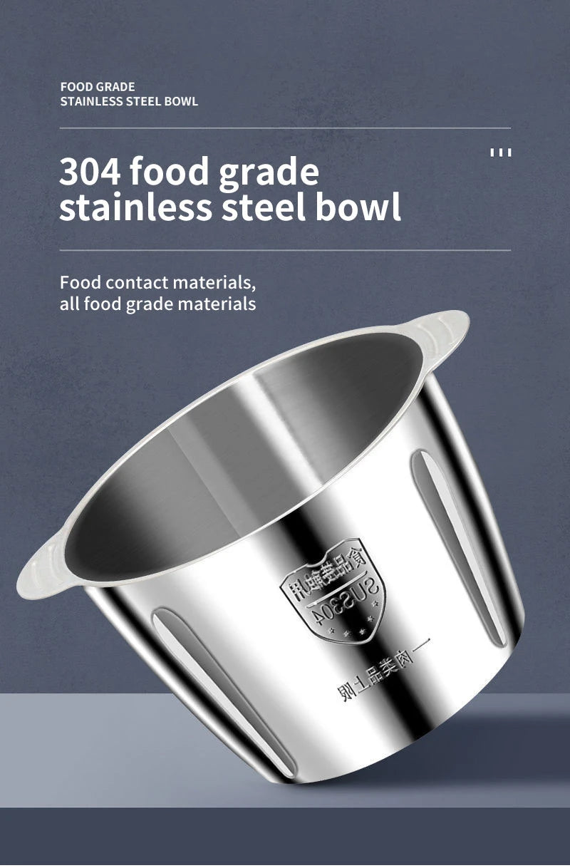 2L/5L Electric Meat Grinder Food Processor Chopper Stainless Steel Kitchen light Machine Chopper Slicer Machine Home Grinder