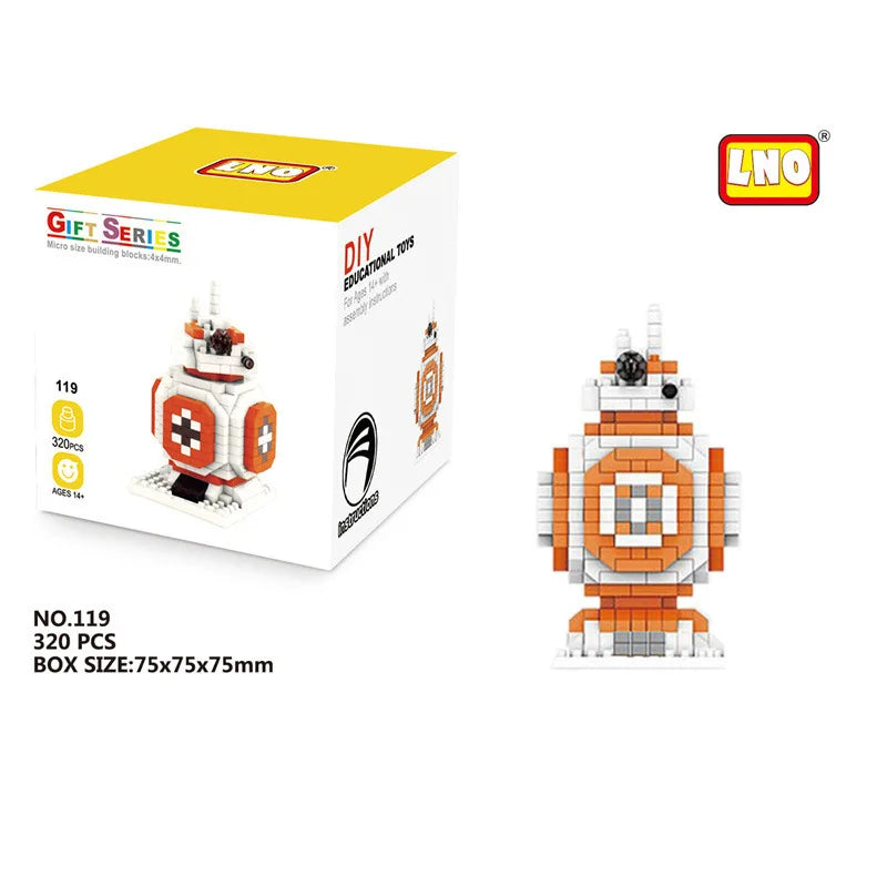 Star War Building Blocks Darth Vader BB-8 Stormtrooper Model Bricks Mini Yoda Mirco Blocks Gifts Toys For Kids