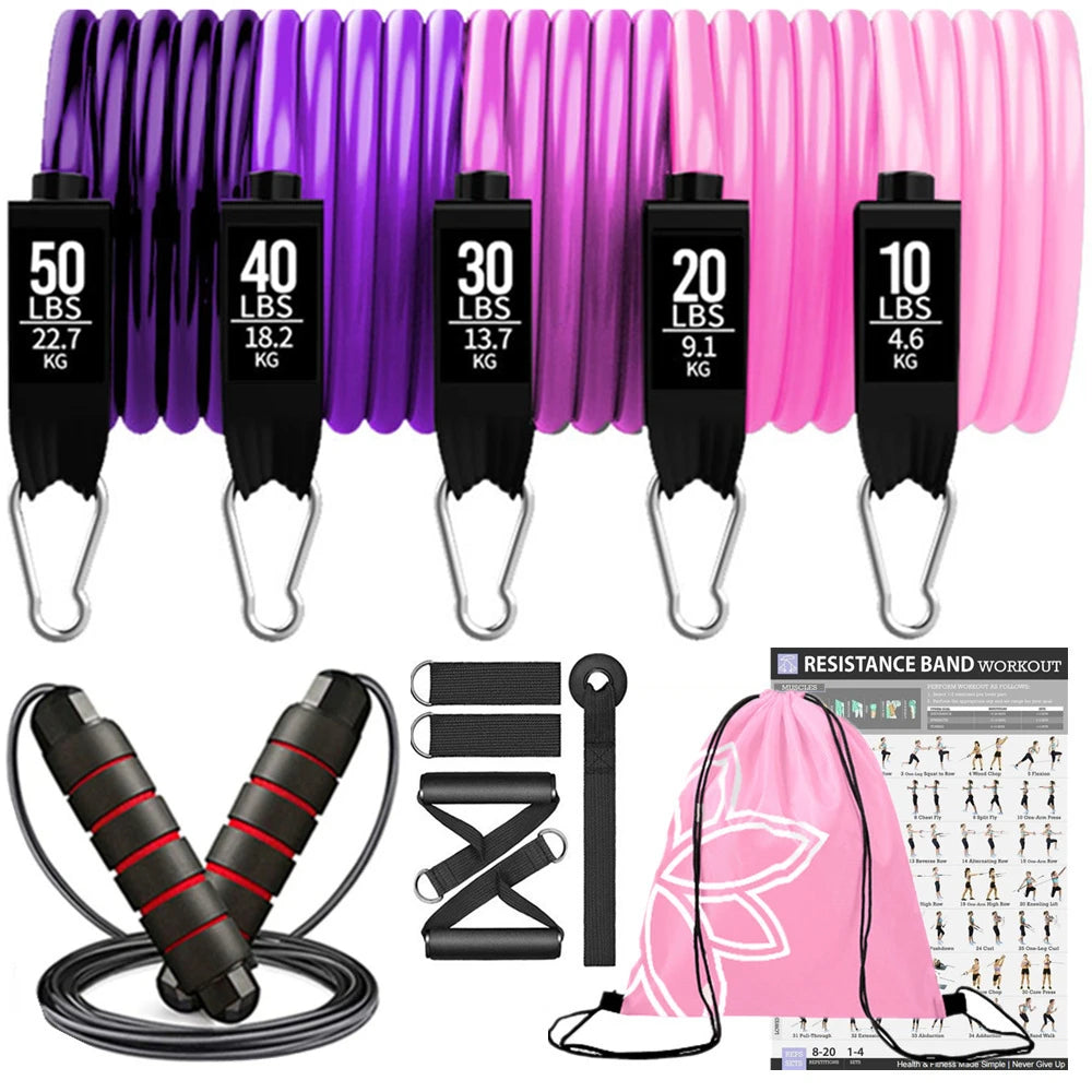 Premium 165kg Fitness Resistance Loop Bands Set for Exercise, Yoga, Training, Workout, Gym Equipment for Home Bodybuilding Men Weights