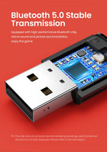 UGREEN USB Bluetooth 5.0 Transmitter Audio Adapter For Airpods PC Computer PS4 Pro Nintendo Switch Bluetooth Adapter TV Mode