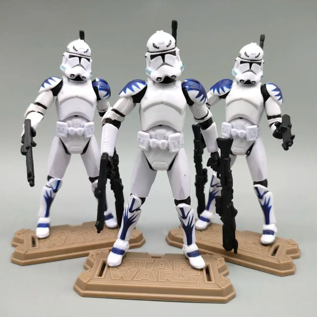 Lot of 3 Star Wars Elite Force 501st 442nd Shadow Utapau Gree Shock Battalion Trooper 3.75