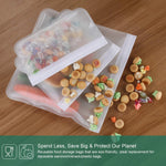 Reusable Silicone Food Storage Bags – Leakproof, Stand-Up, Zip Shut