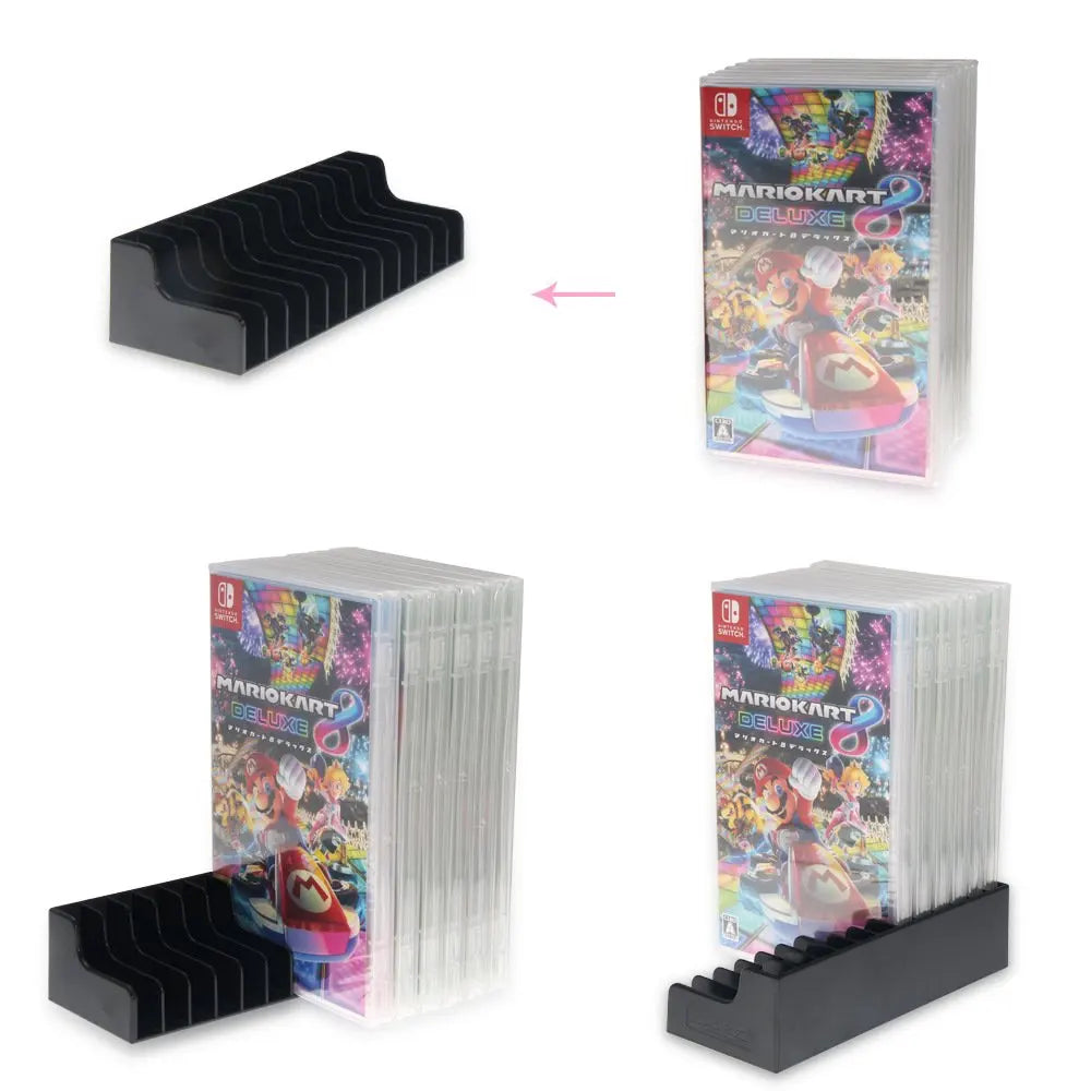 Switch Accessories 1 Set/ 2pcs CD Disks Game Cases 24 Cartridge Box Storage Stand Holder With Non-slip Pads For Nintendo Switch