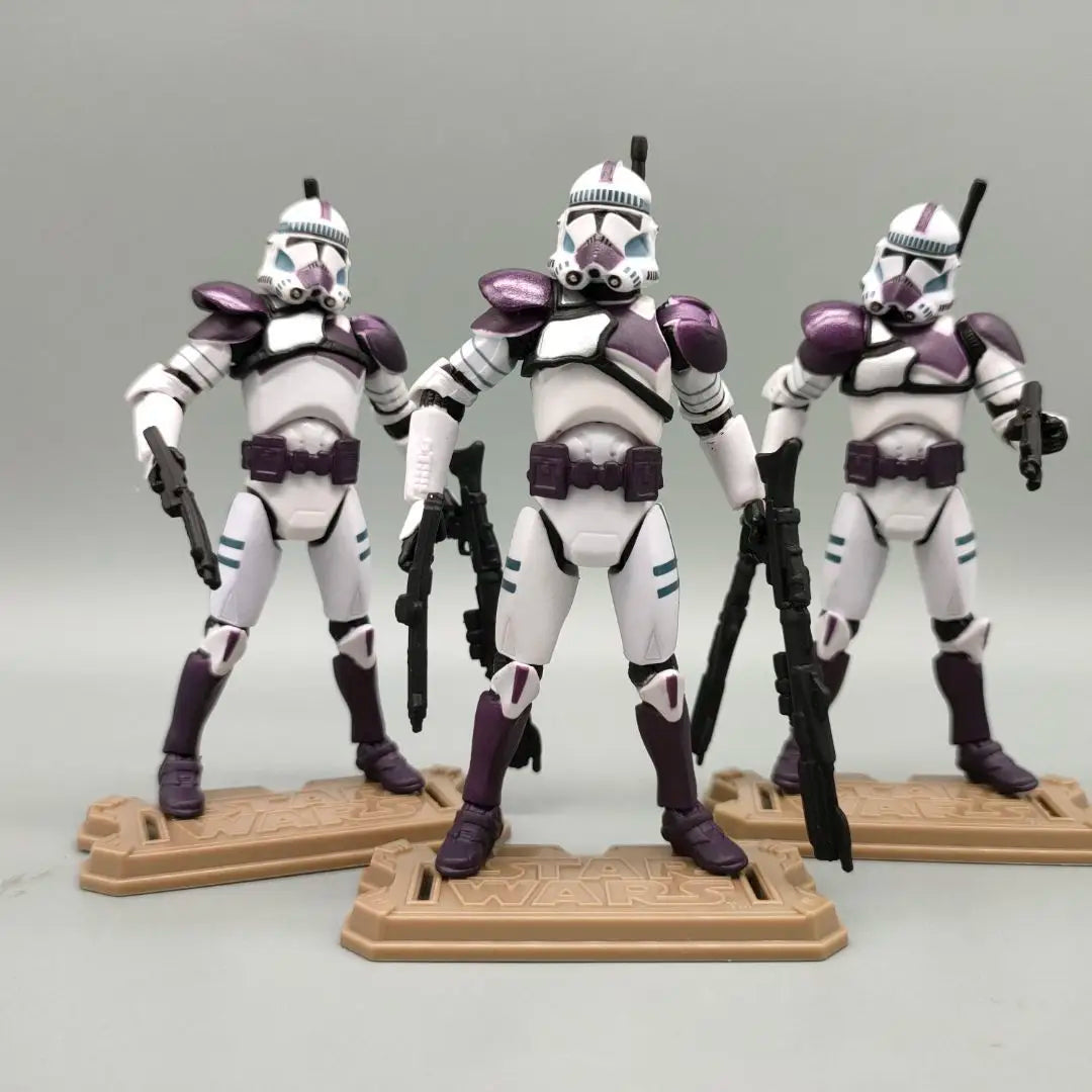 Lot of 3 Star Wars Elite Force 501st 442nd Shadow Utapau Gree Shock Battalion Trooper 3.75