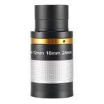 Telescope Accessories 8-24mm Zoom Eyepiece Full Metal Continuous Zoom Broadband Green Film with Optical Glass Zoom Lens Manual