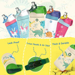 FJbottle water bottle for children ,Vacuum Flacks for girls, thermos Bottle With Healthy Straw And BPA Free,350ML