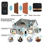 Video Doorbell Camera HD WiFi Doorbell Wireless Operated Motion Detector Audio & Speaker Night Vision for iOS&Android