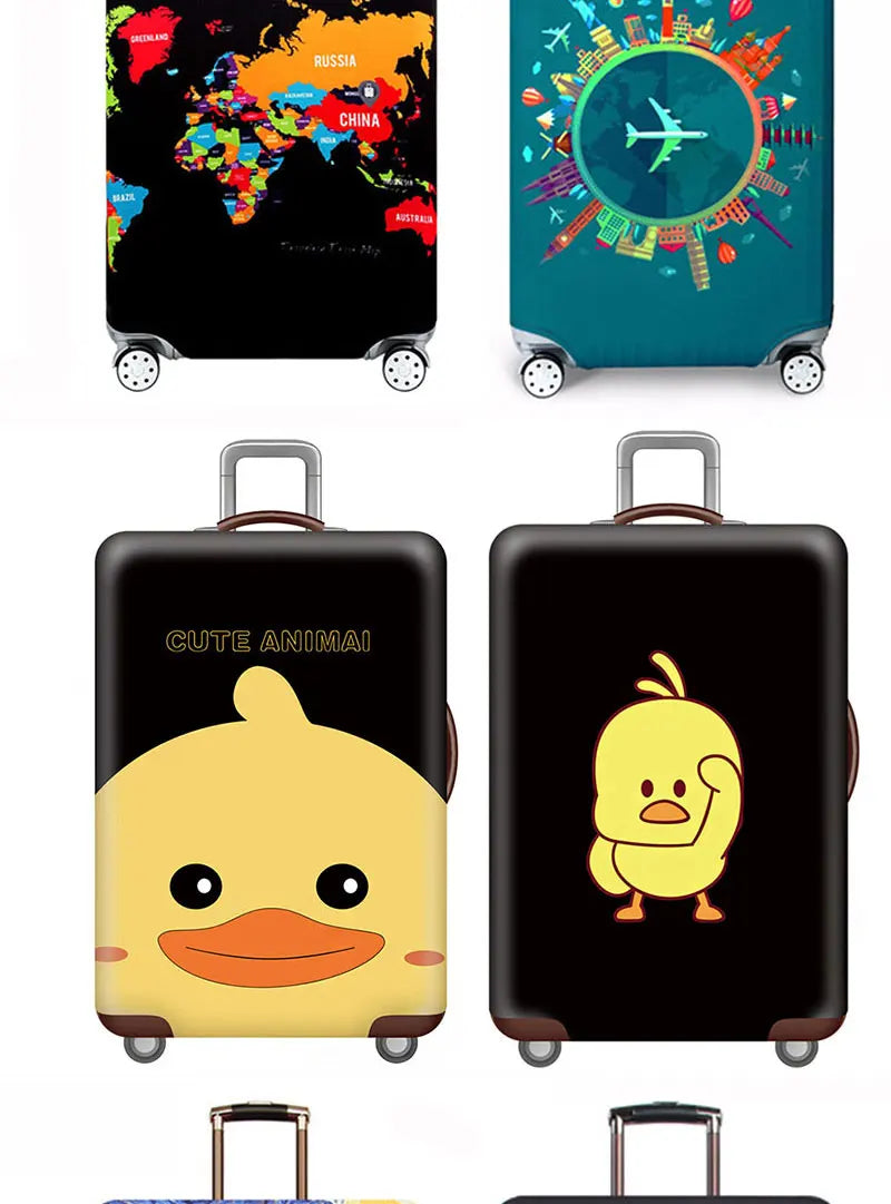 Fashion Elastic Fabric Luggage Protective Cover Suitable18-32 Inch Trolley Case Cover Suitcase Dust Cover Travel Accessories