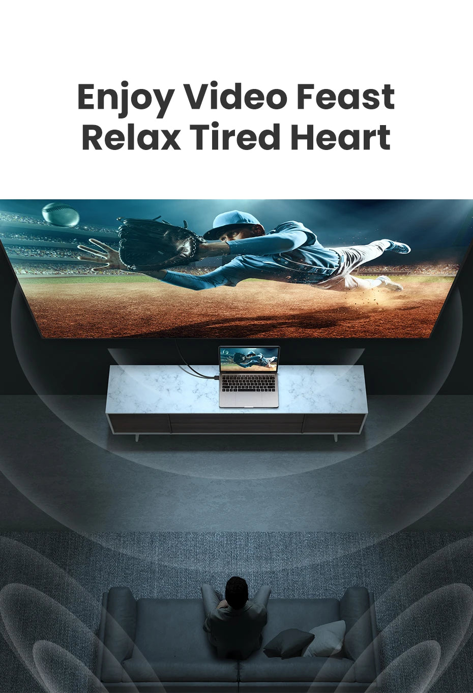 UGREEN High Speed HDMI-Compatible Cable for Xiaomi Mi Box PS4  1m 2m Gold Plated Port 4K 1080P 3D Cable 4K/60Hz HDMI-Compatible