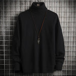 Turtleneck Sweaters Men Solid Pullovers Winter Knitted Sweater Turtleneck Pullovers Black Gery Winter Warm Sweater Men Clothing