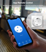 GIRIER Tuya Smart Wifi Plug 20A Remote Control Smart Socket Outlet EU Power Monitor Timer Function Works with Alexa Google Home