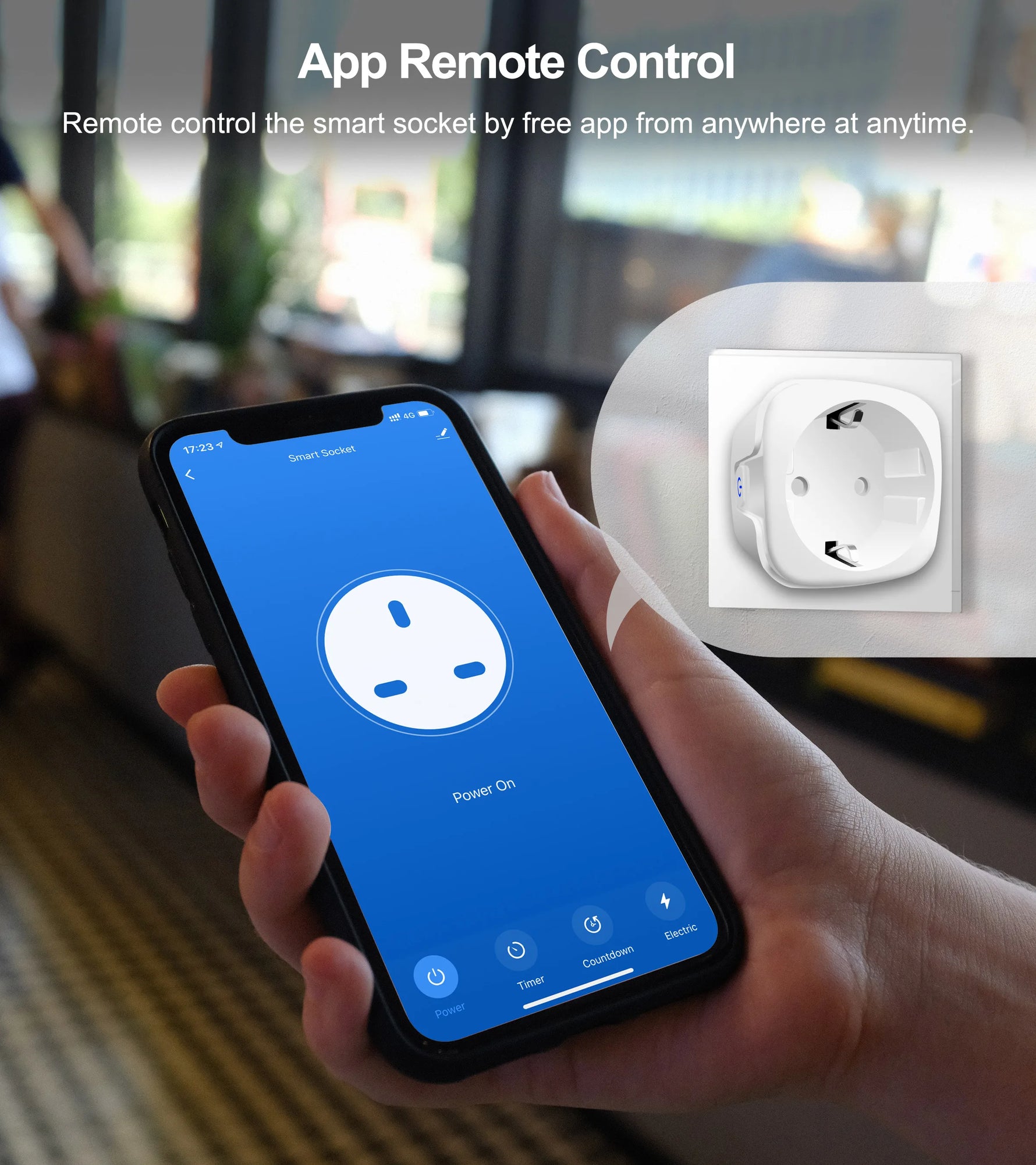 GIRIER Tuya Smart Wifi Plug 20A Remote Control Smart Socket Outlet EU Power Monitor Timer Function Works with Alexa Google Home