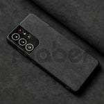 ALCANTARA Case for Samsung Galaxy S25 Ultra S24 S23 S22 Plus FE 5G Supercar Interior Same Artificial Leather Phone Cases