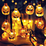 1.5M 10LED Halloween LED Light String Horror Eyeballs Pumpkin Spider Bat Skull Lamp Trick Or Treat Happy Halloween Party Decor