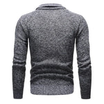 Autumn Winter Casual Sweaters Men Half High Collar Zippers Warm Fleece Pullovers Mens Thick Warm Knitted Sweater Men Pullovers