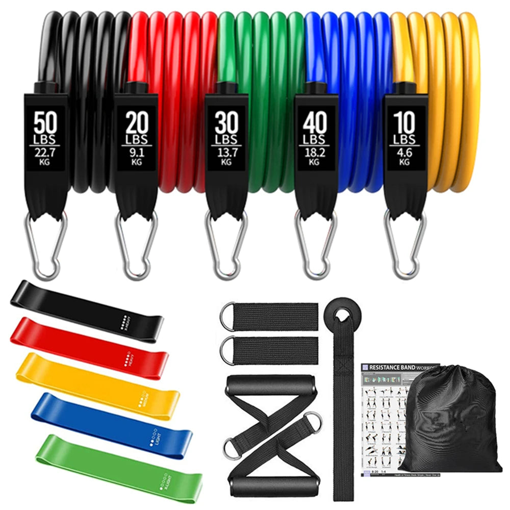Premium 165kg Fitness Resistance Loop Bands Set for Exercise, Yoga, Training, Workout, Gym Equipment for Home Bodybuilding Men Weights