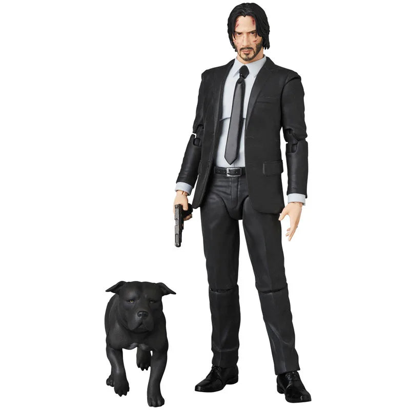 Mafex 085 John Wick with Dogs PVC Collectible Joints Moveable Action Figure Toy