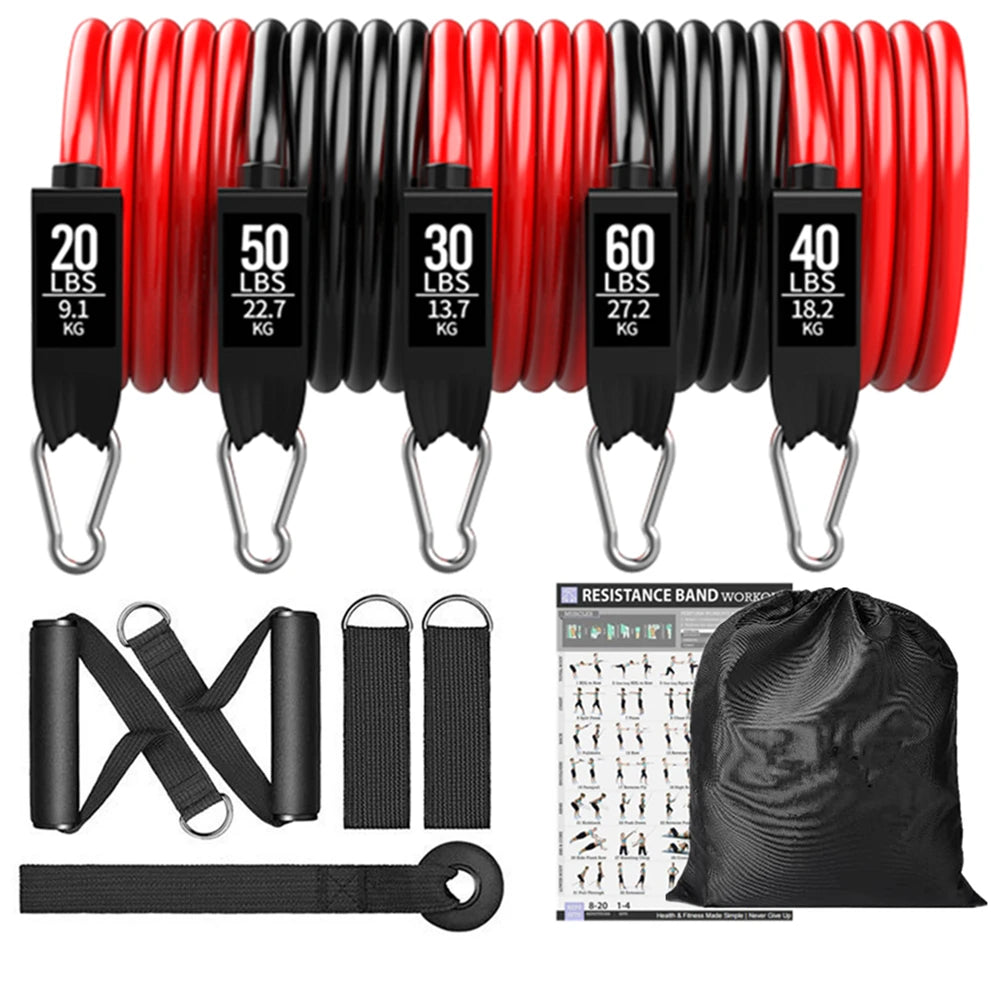 Premium 165kg Fitness Resistance Loop Bands Set for Exercise, Yoga, Training, Workout, Gym Equipment for Home Bodybuilding Men Weights