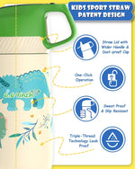 FJbottle water bottle for children ,Vacuum Flacks for girls, thermos Bottle With Healthy Straw And BPA Free,350ML