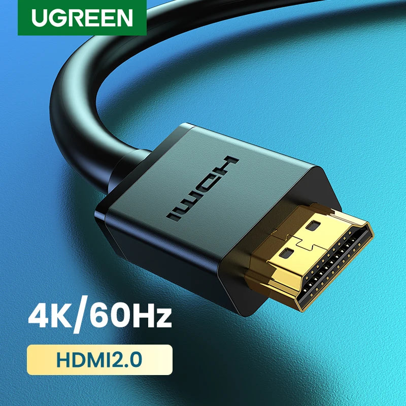 UGREEN High Speed HDMI-Compatible Cable for Xiaomi Mi Box PS4  1m 2m Gold Plated Port 4K 1080P 3D Cable 4K/60Hz HDMI-Compatible