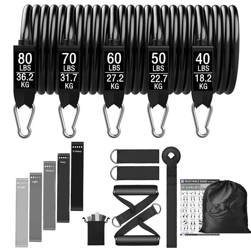 Premium 165kg Fitness Resistance Loop Bands Set for Exercise, Yoga, Training, Workout, Gym Equipment for Home Bodybuilding Men Weights