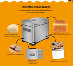 Biolomix 1KG 19-in-1 Stainless Steel Automatic Bread Maker 650W Programmable with Fruit Nut Dispenser Kitchen Appliance