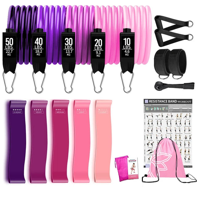 Premium 165kg Fitness Resistance Loop Bands Set for Exercise, Yoga, Training, Workout, Gym Equipment for Home Bodybuilding Men Weights