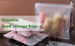 Reusable Silicone Food Storage Bags – Leakproof, Stand-Up, Zip Shut