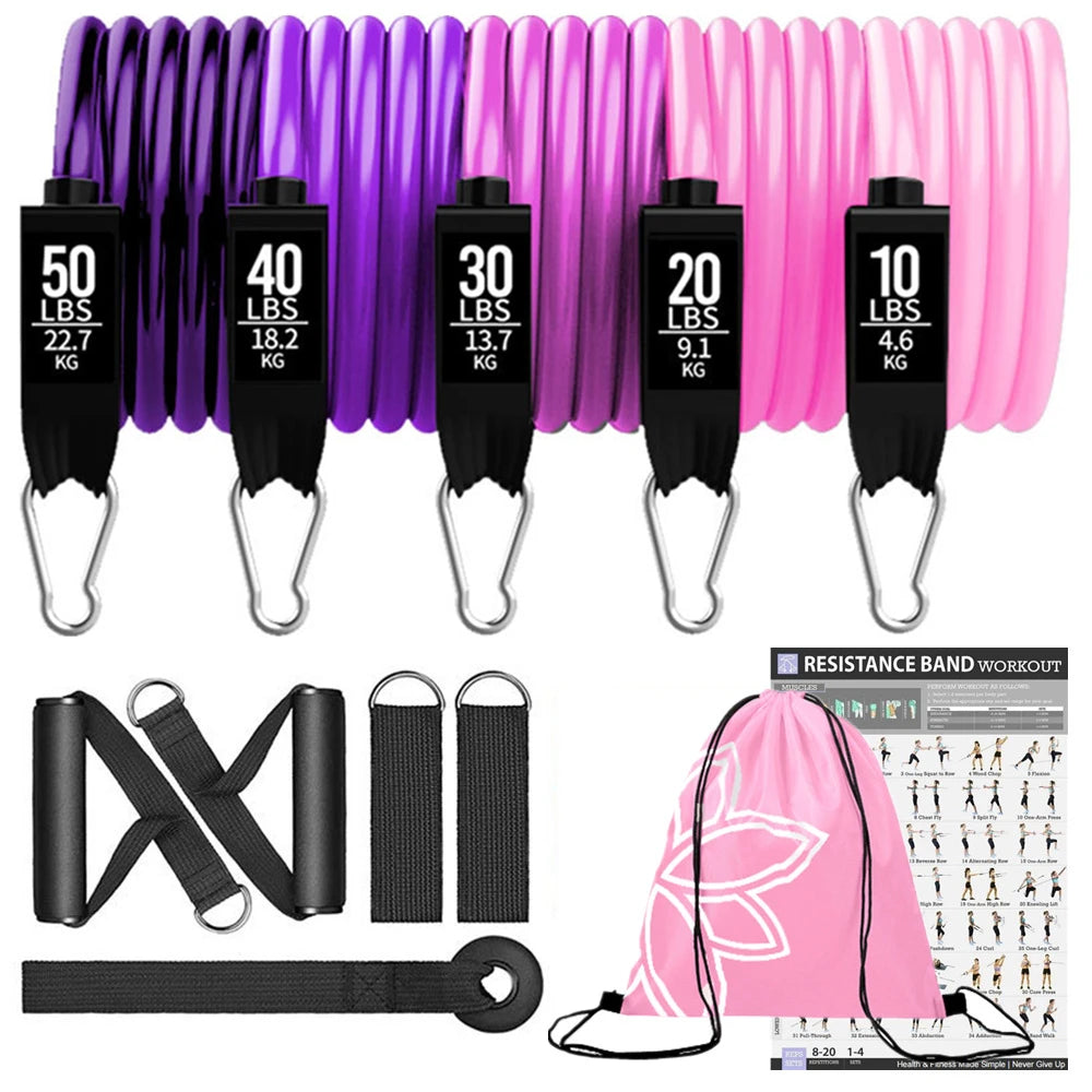 Premium 165kg Fitness Resistance Loop Bands Set for Exercise, Yoga, Training, Workout, Gym Equipment for Home Bodybuilding Men Weights