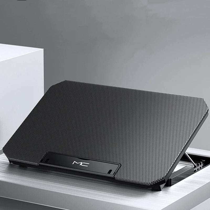 Gaming Laptop Cooler Large Size for 12-16 Inch Notebook, Two USB Cooling Pads, Adjustable Wind Speed, Silent Laptop Stand