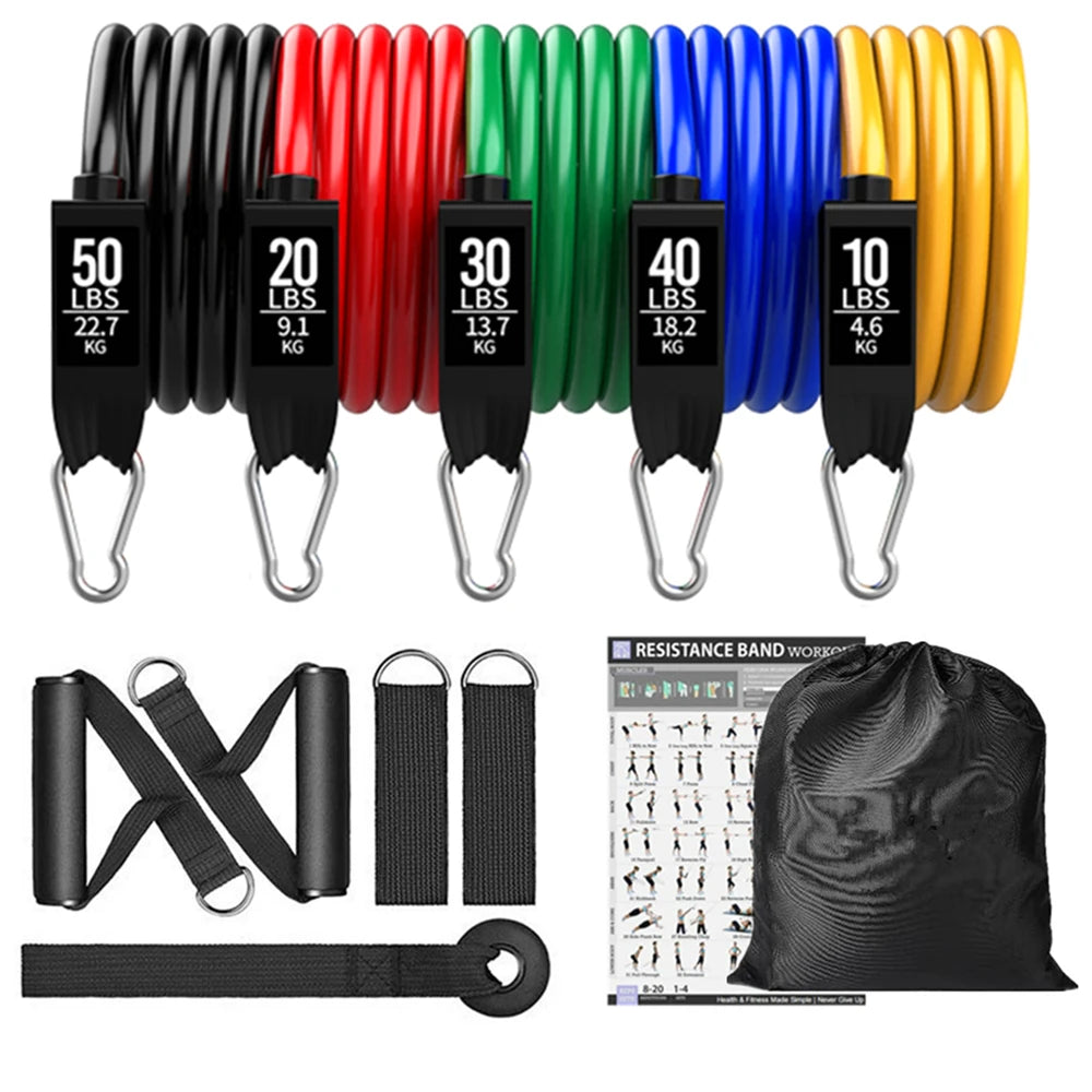 Premium 165kg Fitness Resistance Loop Bands Set for Exercise, Yoga, Training, Workout, Gym Equipment for Home Bodybuilding Men Weights