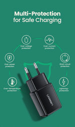 Ugreen 5V 2.1A USB Charger for iPhone 16 15 14 iPad Fast Wall Charger EU Adapter for Samsung S9 Xiaomi Mi 8 Mobile Phone Charger