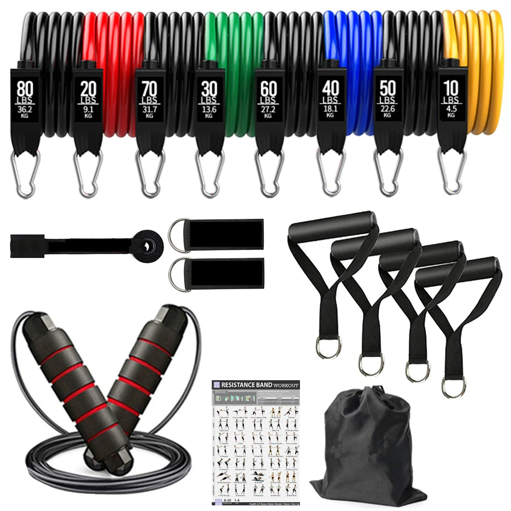 Premium 165kg Fitness Resistance Loop Bands Set for Exercise, Yoga, Training, Workout, Gym Equipment for Home Bodybuilding Men Weights