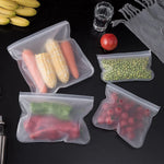 Reusable Silicone Food Storage Bags – Leakproof, Stand-Up, Zip Shut