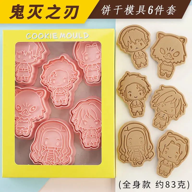 New 6pcs/Set Pokemon Figures Cookie Cutters Cartoon DIY Bakery Mold Biscuit Press Stamp Embosser Sugar Pasty Cake Mould Toys