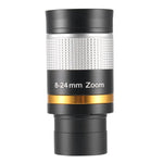 Telescope Accessories 8-24mm Zoom Eyepiece Full Metal Continuous Zoom Broadband Green Film with Optical Glass Zoom Lens Manual