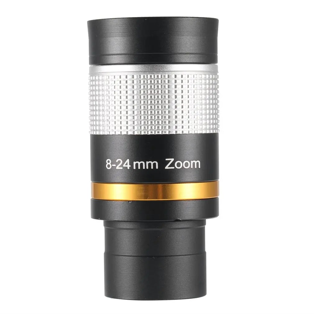 Telescope Accessories 8-24mm Zoom Eyepiece Full Metal Continuous Zoom Broadband Green Film with Optical Glass Zoom Lens Manual