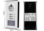 Video Door Phone Doorbell Camera Outdoor Unit RFID Keyfobs Unlock for Low-rise Building Multi 2/ 3/ 4/ 6/ 8 Apartments Intercom