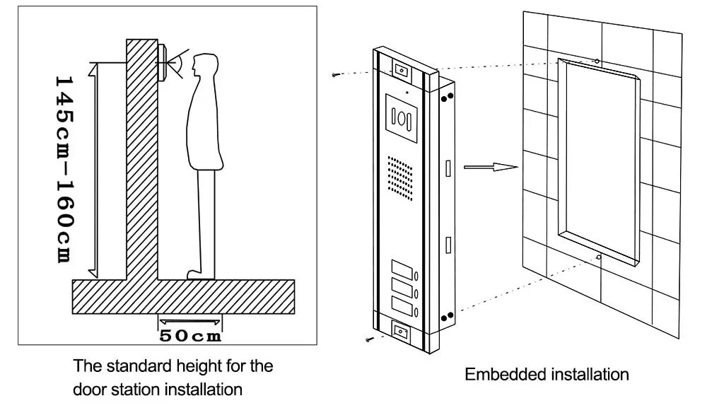 Video Door Phone Doorbell Camera Outdoor Unit RFID Keyfobs Unlock for Low-rise Building Multi 2/ 3/ 4/ 6/ 8 Apartments Intercom