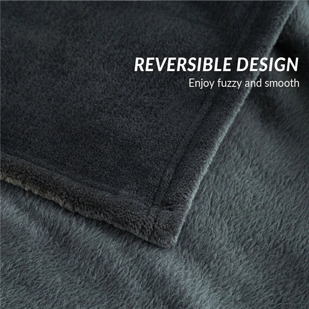 Spring Winter Winter Flannel Blanket Fluffy Warm Soft Sofa Cover Bedspread Solid Blue Black Coral Fleece Plush Blankets For Beds
