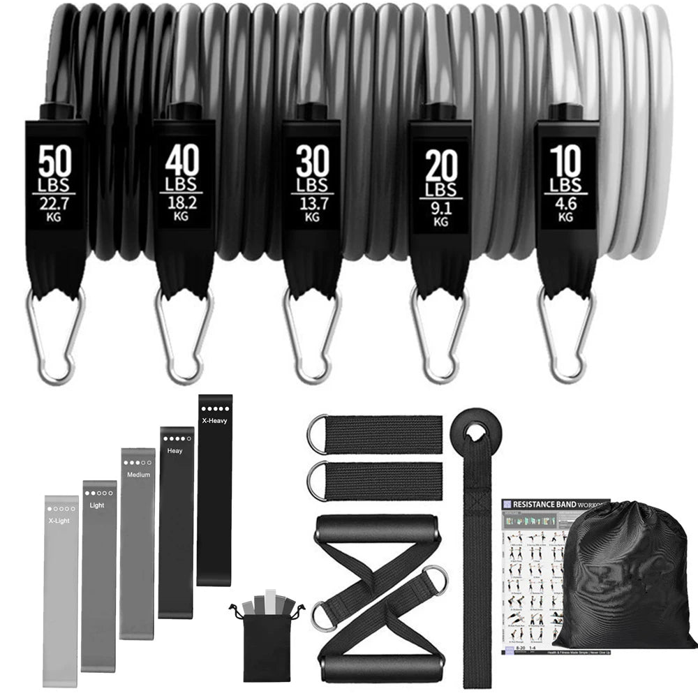 Premium 165kg Fitness Resistance Loop Bands Set for Exercise, Yoga, Training, Workout, Gym Equipment for Home Bodybuilding Men Weights