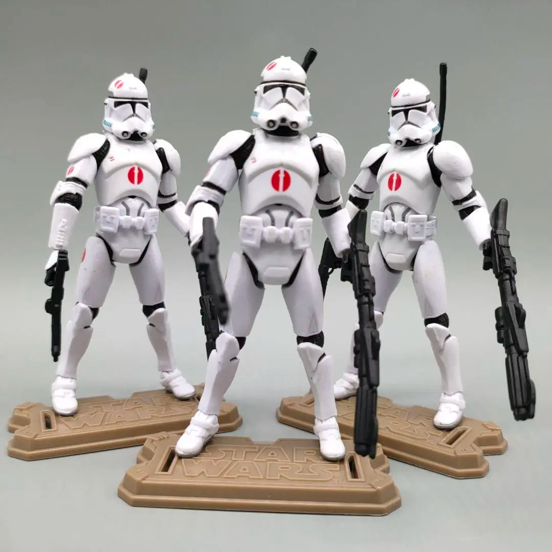 Lot of 3 Star Wars Elite Force 501st 442nd Shadow Utapau Gree Shock Battalion Trooper 3.75