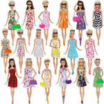 32 Item/Set Ba Doll Bie 11.5 inch Doll Accessories=10 Mix Dress+ 4 Glasses+ 6 Necklaces+2 Handbag+ 10 Shoes Clothes 11.8'' Doll