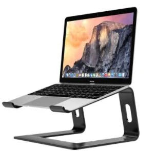 Ergonomic Aluminum Laptop Stand, Detachable Laptop Riser, Notebook Holder Compatible