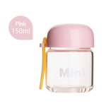 150ML Small Glass Water Bottles Portable Cute Mini Heat Resistant Water Cup For Kids Student Drinking Bottle With Hand Rope Cups