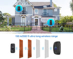 KERUI M525 Wireless Doorbell Waterproof Outdoor Smart Home Door Bell Chime Kit LED Flash Security Alarm Welcome House Melodies